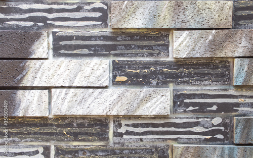 Pattern gray color of stone wall decorative modern design style.