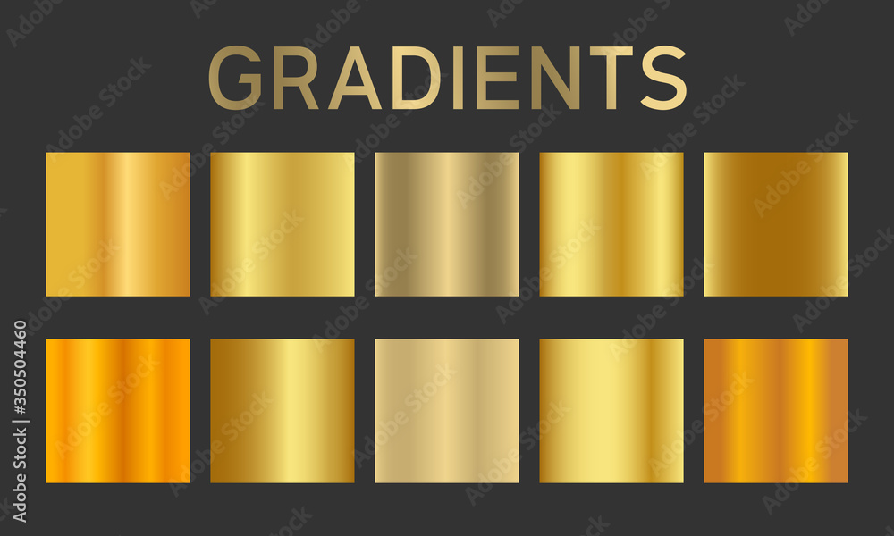 Fotografie Great gold gradients for design
