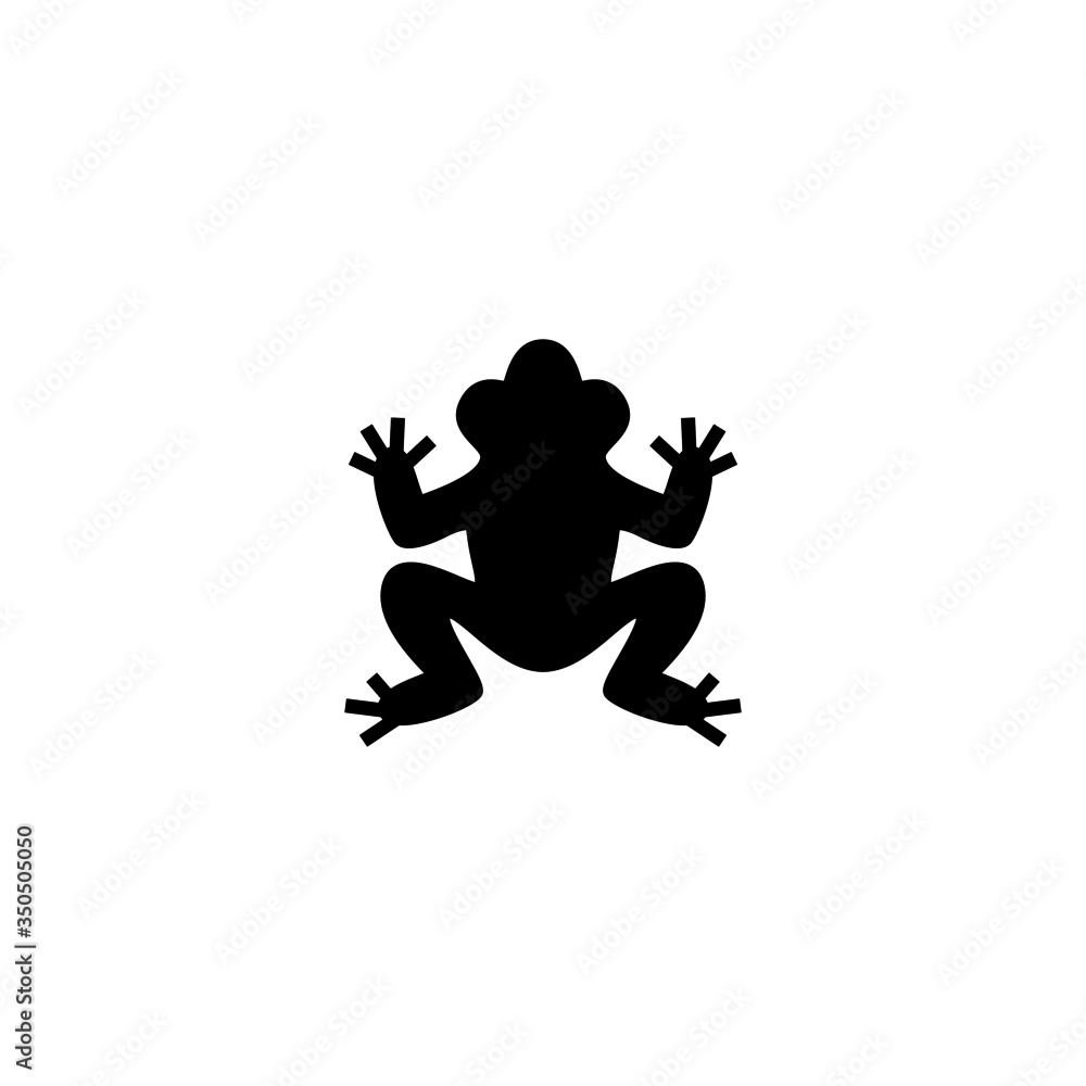 Frog vector icon in black solid flat design icon isolated on white background Frog vector icon in black solid flat design icon isolated on white background