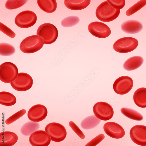 Red blood cells, vector medical background.
