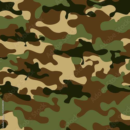 Camouflage seamless pattern.Military background. The print on the fabric. Vector
