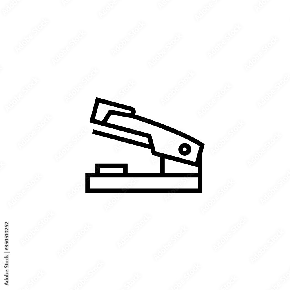 Stapler vector icon in linear, outline icon isolated on white background Stapler vector icon in linear, outline icon isolated on white background