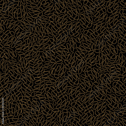 Animal print, dots. Simple seamless black and brown background. Coloring book, page. Scandinavian style, design for wallpaper, fabric, textile,wrapping paper.