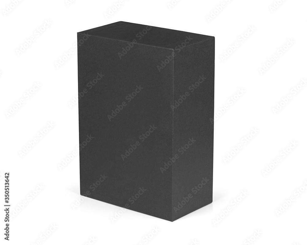Blank package black box set. Isolated on white Blank package black box set. Isolated on white