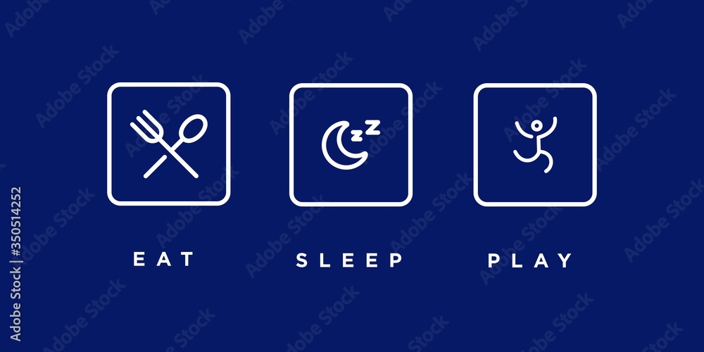 eat sleep play run icon logo Vector illustration in trendy linear line outline style , decoration web icon element vector art in colorful style eat sleep play run icon logo Vector illustration in trendy linear line outline style , decoration web icon element vector art in colorful style