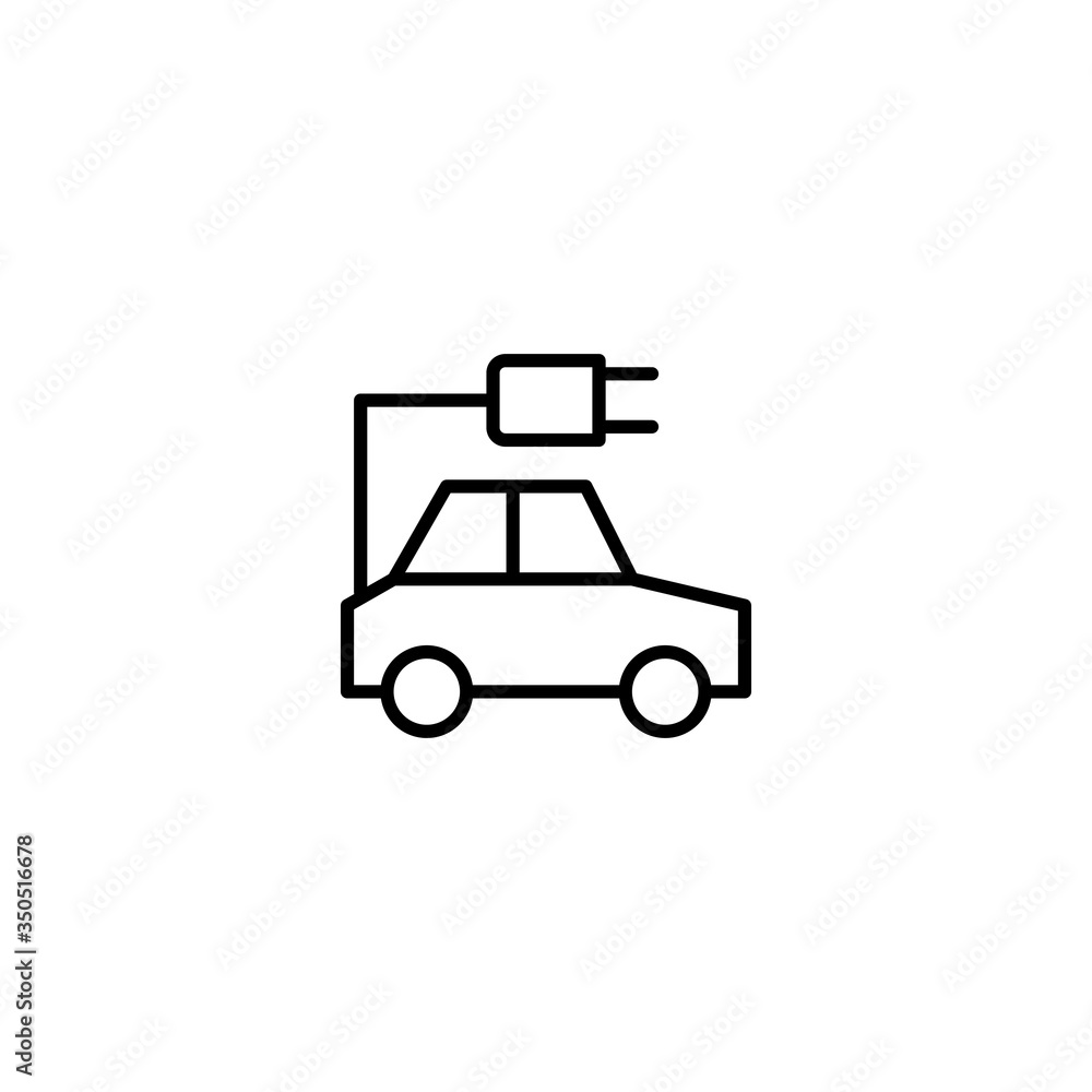 electric car icon vector illustration