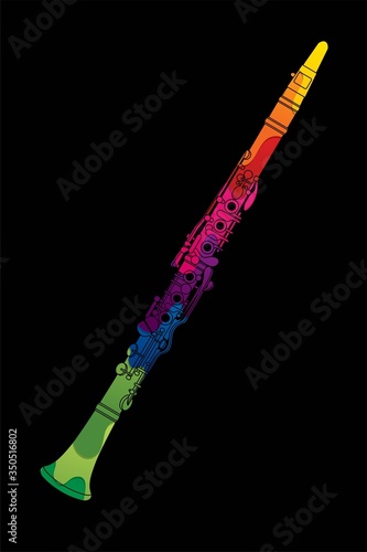 Clarinet instrument cartoon music graphic vector