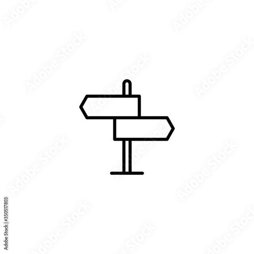 signpost street sign icon vector illustration