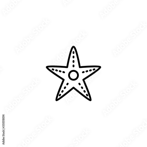 starfish sea icon vector illustration