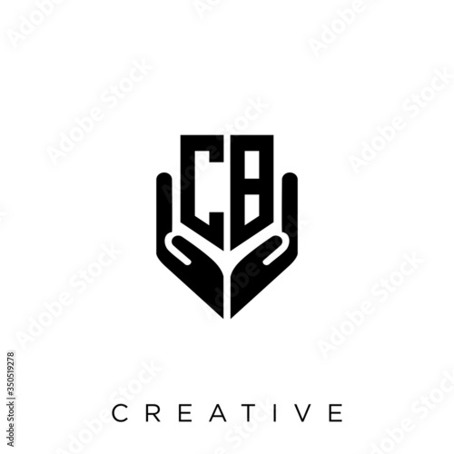 cb shield hand logo vector icon symbol