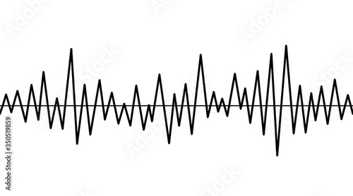 Heart rate,cardiogram icon. Pulse waveform. Heart rythm problems, arrhythmia. Medical illustration. Isolated black and white healthcare vector sign. Hospital reanimation symbol.