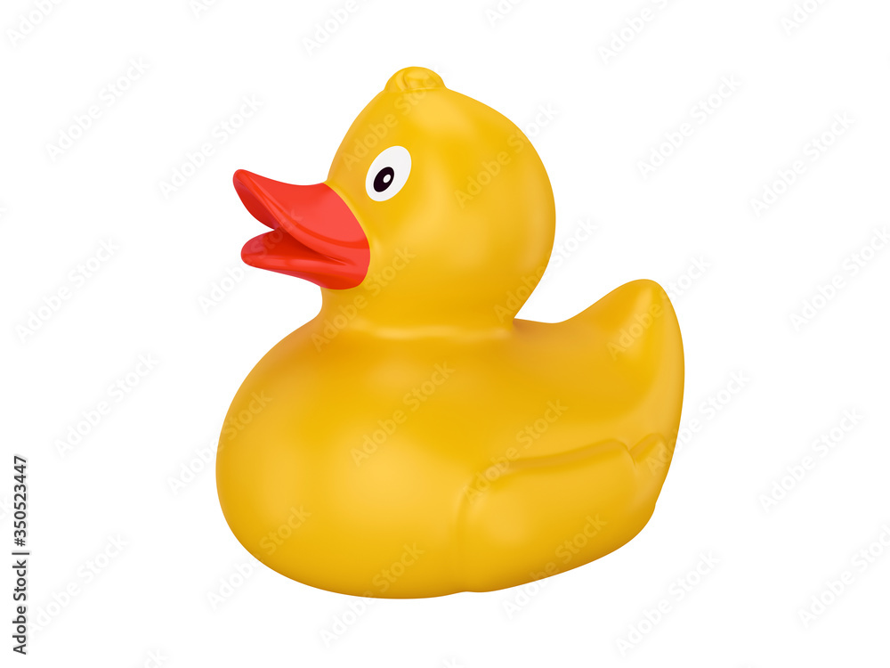 Rubber duck on a white background, 3D render Rubber duck on a white background, 3D render
