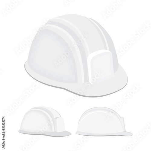 Safety helmet. Safety helmet vector illustrations set. Hard hat icons.