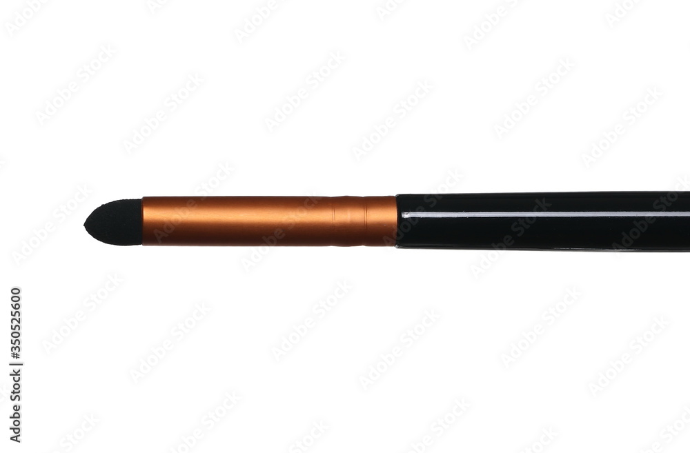 Makeup brush for applying face powder isolated on white background with clipping path Makeup brush for applying face powder isolated on white background with clipping path