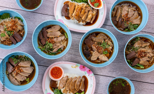 Thai Food Mixed Duck and Chicken Dishes