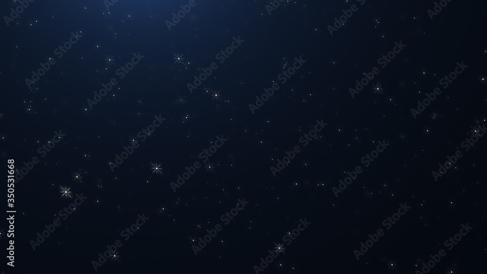 Night starry skies with twinkling or blinking stars background.