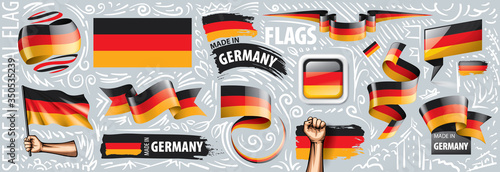 Vector set of the national flag of Germany