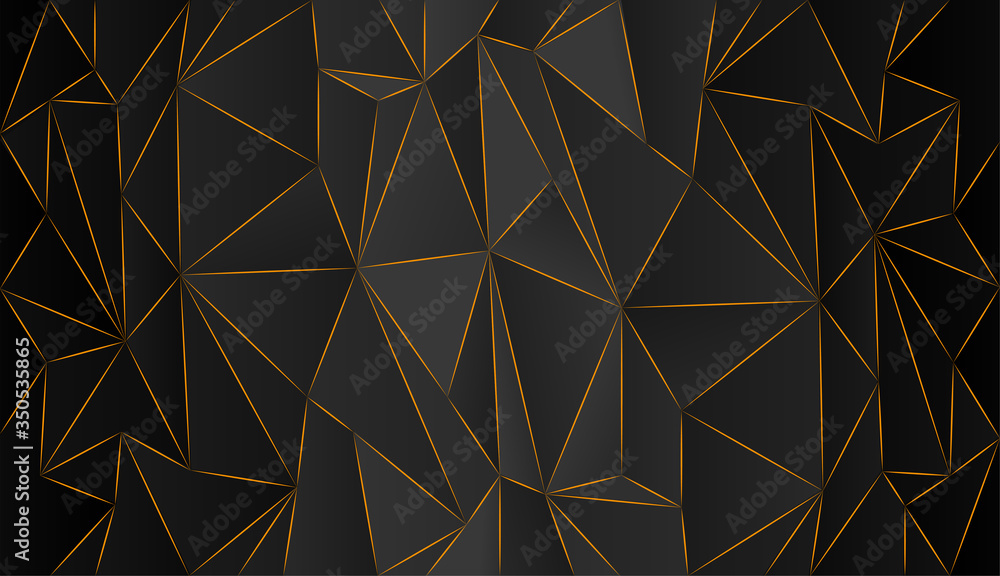 Abstract polygonal dark black background.To see the other vector geometric backgrounds , please check Abstract Polygonal Backgrounds collection.