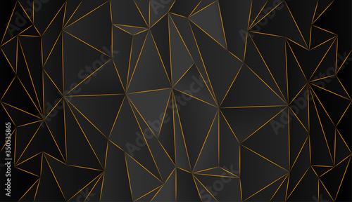 Abstract polygonal dark black background.To see the other vector geometric backgrounds , please check Abstract Polygonal Backgrounds collection.