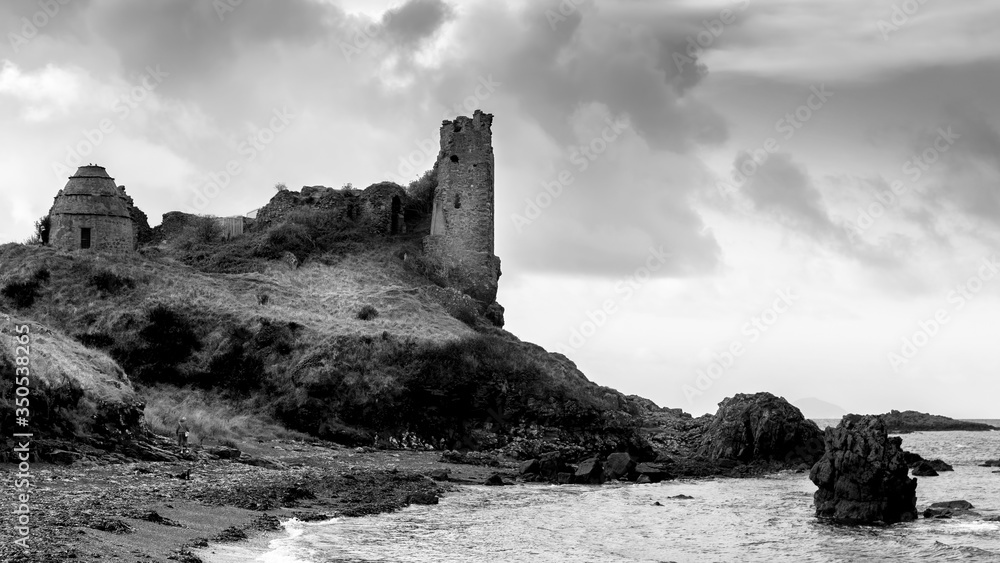 dunure castle on the ayrshire coast