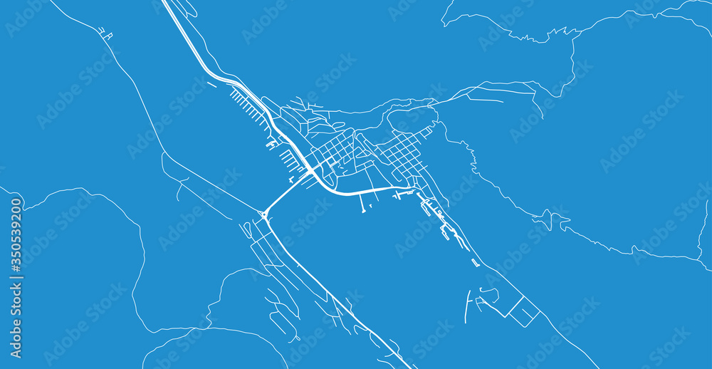 Obraz premium Urban vector city map of Juneau, USA. Alaska state capital