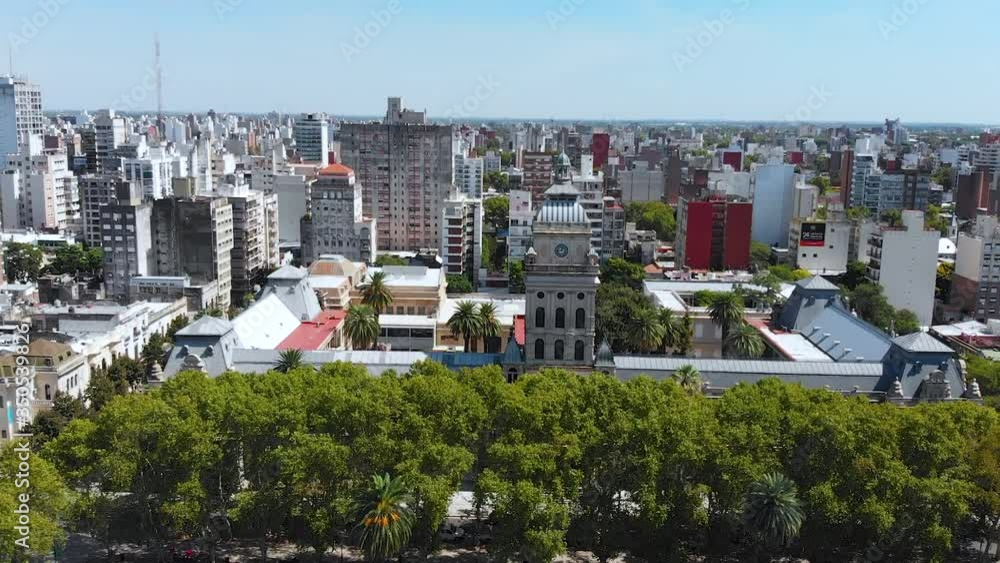 Architecture, Square San Martin Plaza (Rosario, Argentina) aerial view Architecture, Square San Martin Plaza (Rosario, Argentina) aerial view