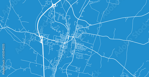 Urban vector city map of Augusta, USA. Maine state capital