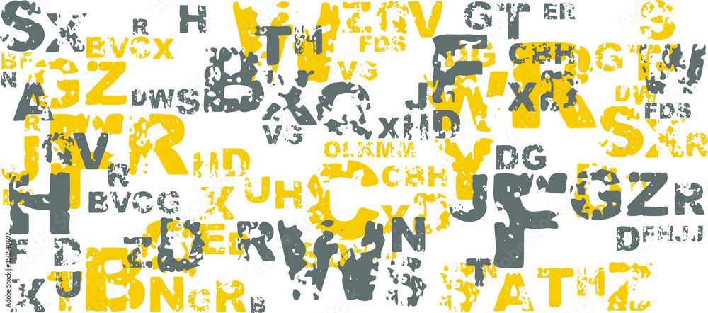 Obraz premium Creative and modern background with letters.