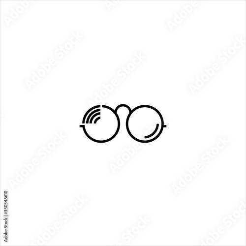 glasses  logo template design vector image , glases logo design icon vector image , glases logo 