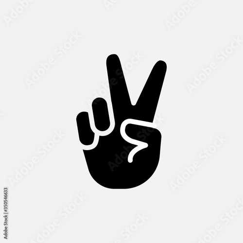 Hand gesture peace illustration template