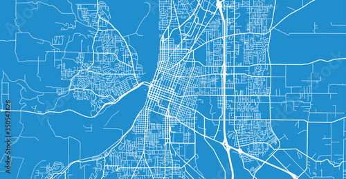 Urban vector city map of Salem, USA. Oregon state capital photo