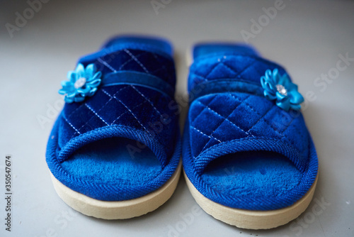 blue home shoes