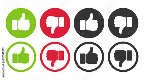 Thumb up flat icon. Vector illustration