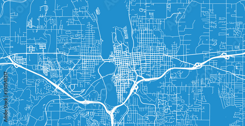 Urban vector city map of Olympia, USA. Washington state capital photo