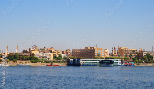 luxor town from the nil river