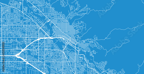 Urban vector city map of Boise, USA. Idaho state capital