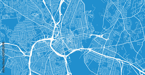 Urban vector city map of Province, USA. Rhode Island state capital