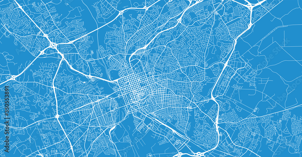 Fototapeta Urban vector city map of Colombia, USA. South Carolina state capital