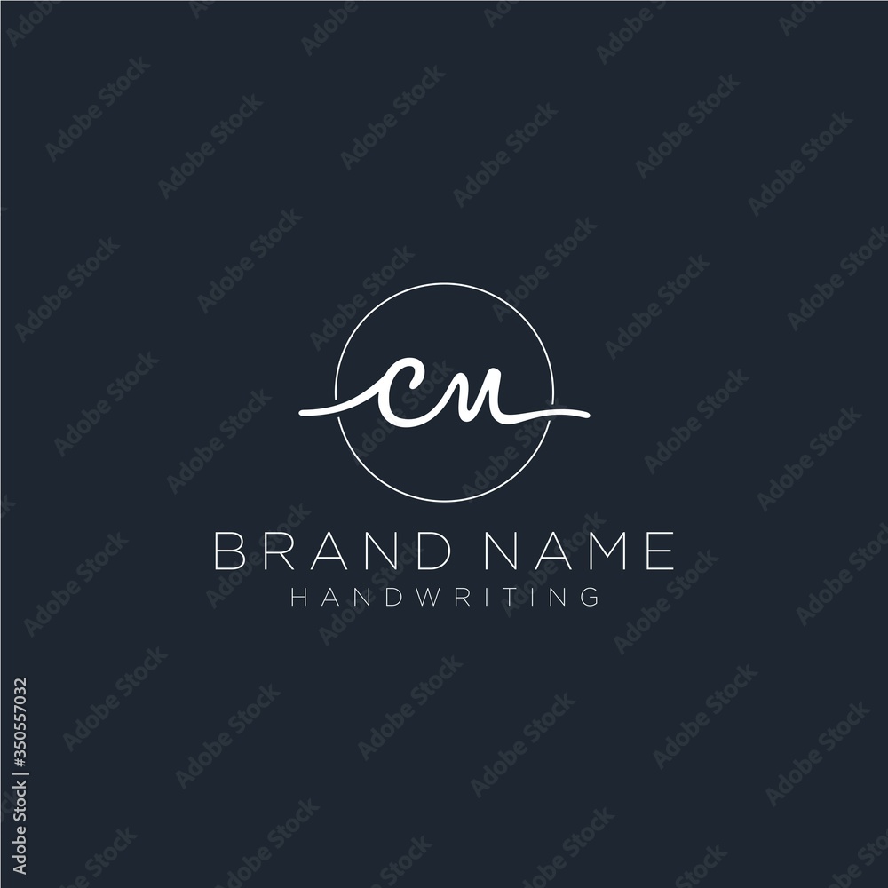 CN Initial handwriting logo vector CN Initial handwriting logo vector