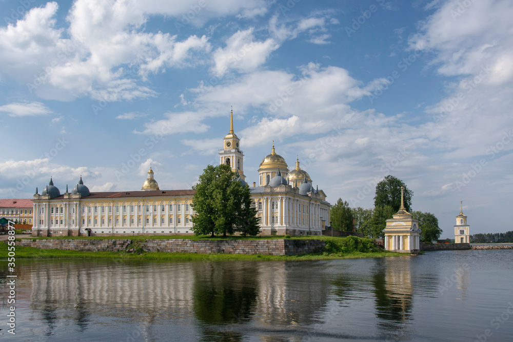 Nilov Monastery and Lake Seliger. Tver Oblast, Russia.