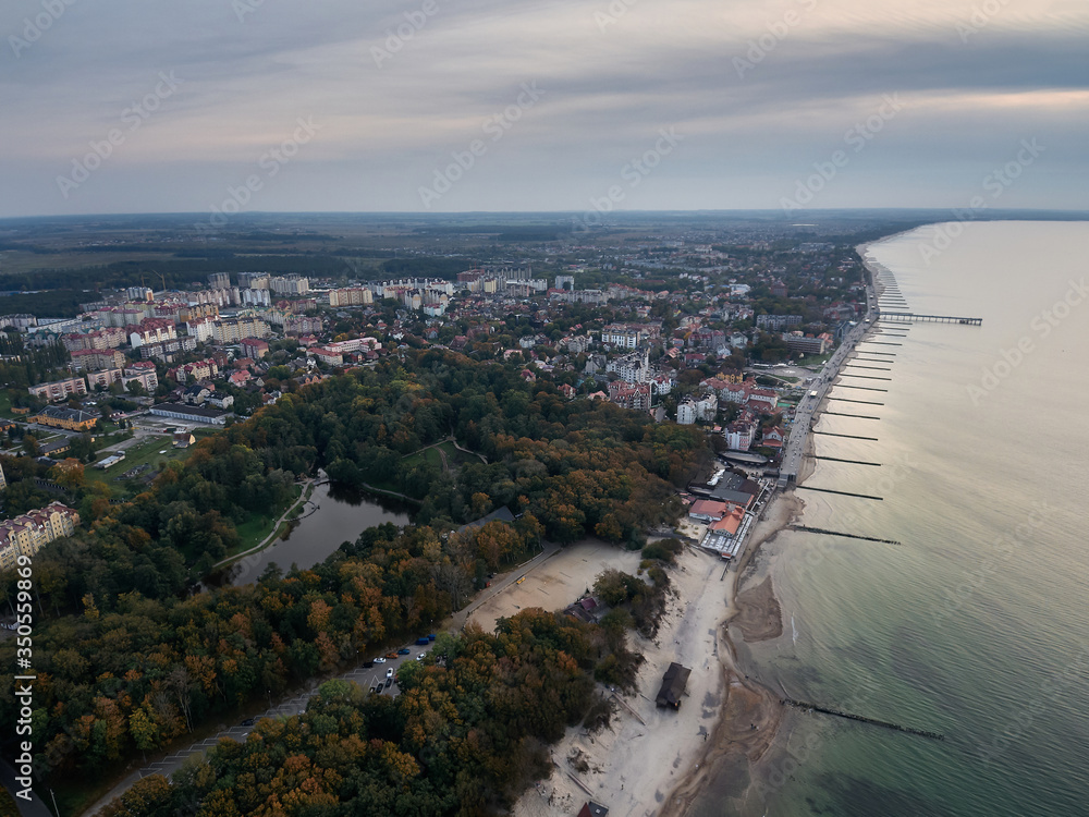 aerial view of Zelenogradsk, Kaliningradskaya oblast