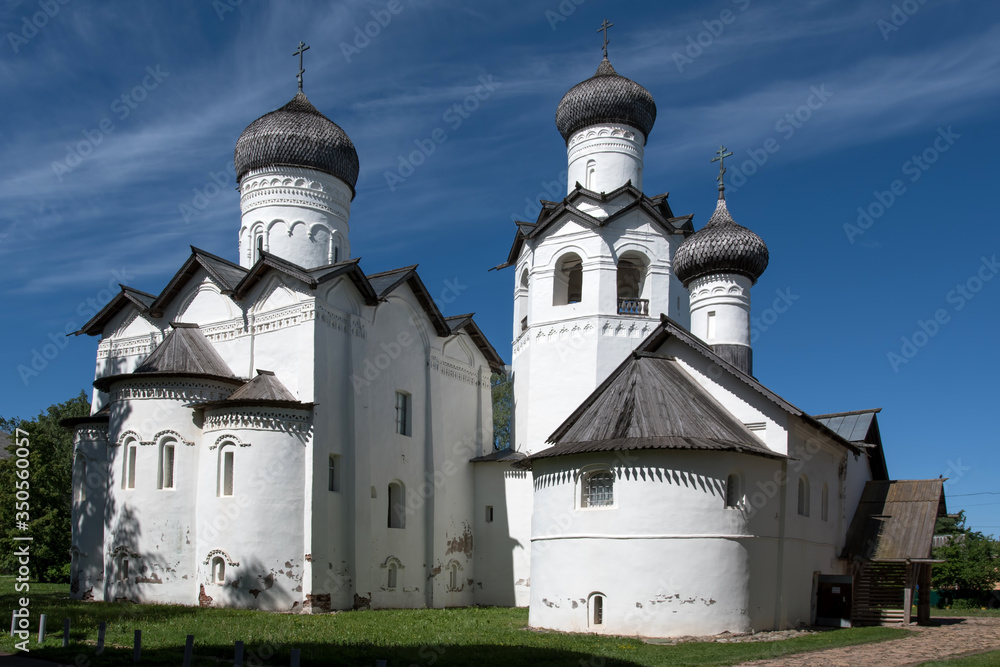Transfiguration (Preobrazhensky) monastery (12-17th centuries). Staraya Russa town, Novgorod Oblast, Russia.