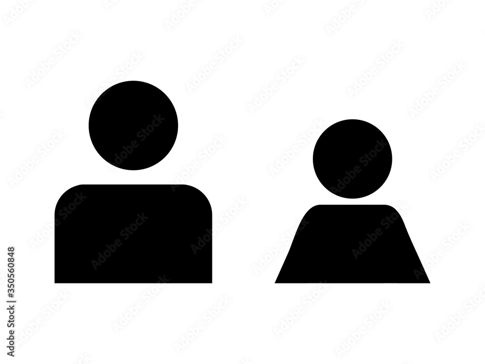 Man and woman icon avatar profile picture. Vector illustration Man and woman icon avatar profile picture. Vector illustration