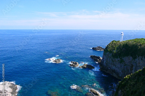 初夏の足摺岬。土佐清水、高知、日本。6月上旬。