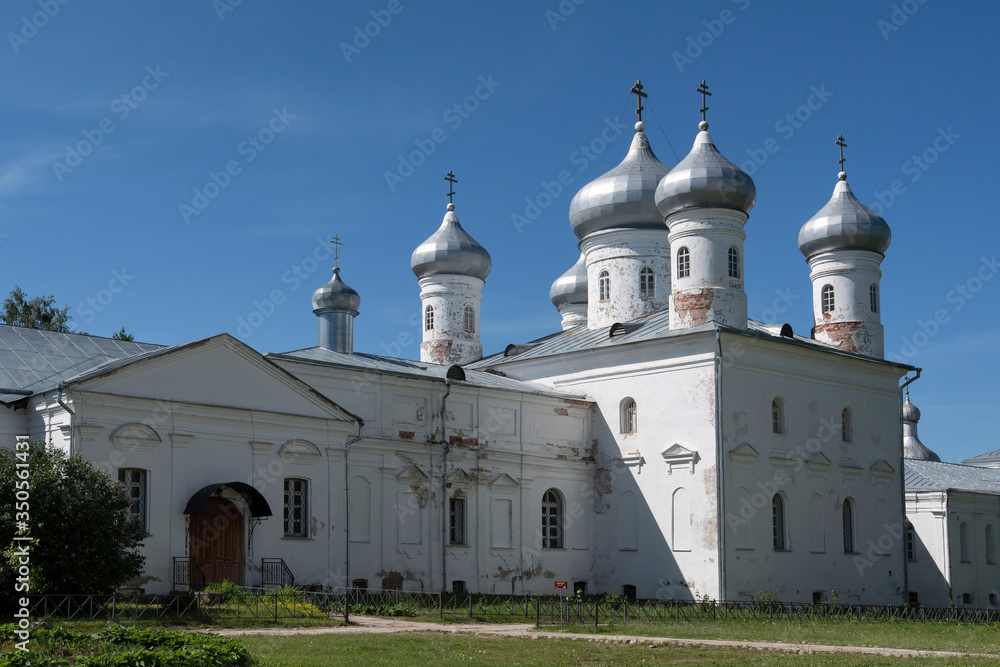 Cathedral of the Nativity (Rozhdestvensky) of St. George's (Yuriev) Monastery. UNESCO World Heritage Site. Yurievo village, outskirts of Novgorod (Novgorod the Great), Novgorod Oblast, Russia.