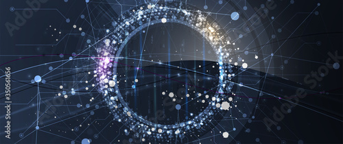 Abstract tech background. Futuristic technology interface