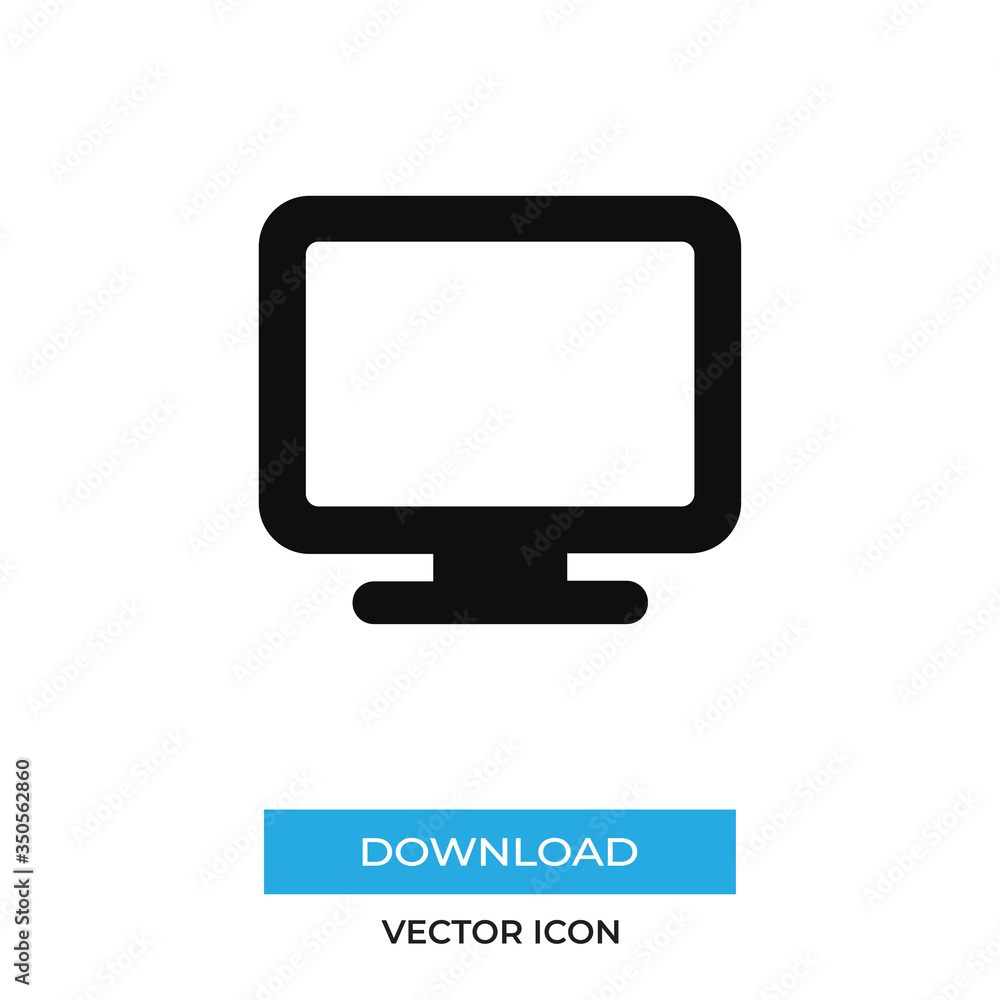 Monitor vector icon, simple sign for web site and mobile app. Monitor vector icon, simple sign for web site and mobile app.