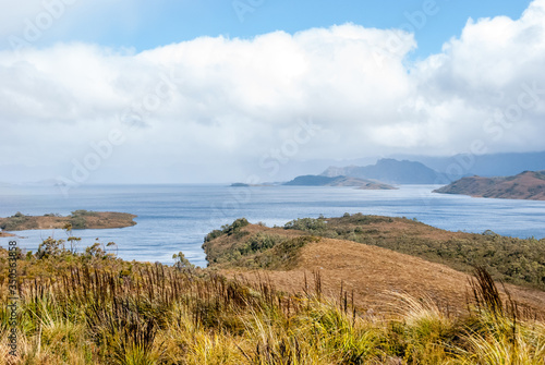 View of Lake Pedder on the road to the Gordon Dam.