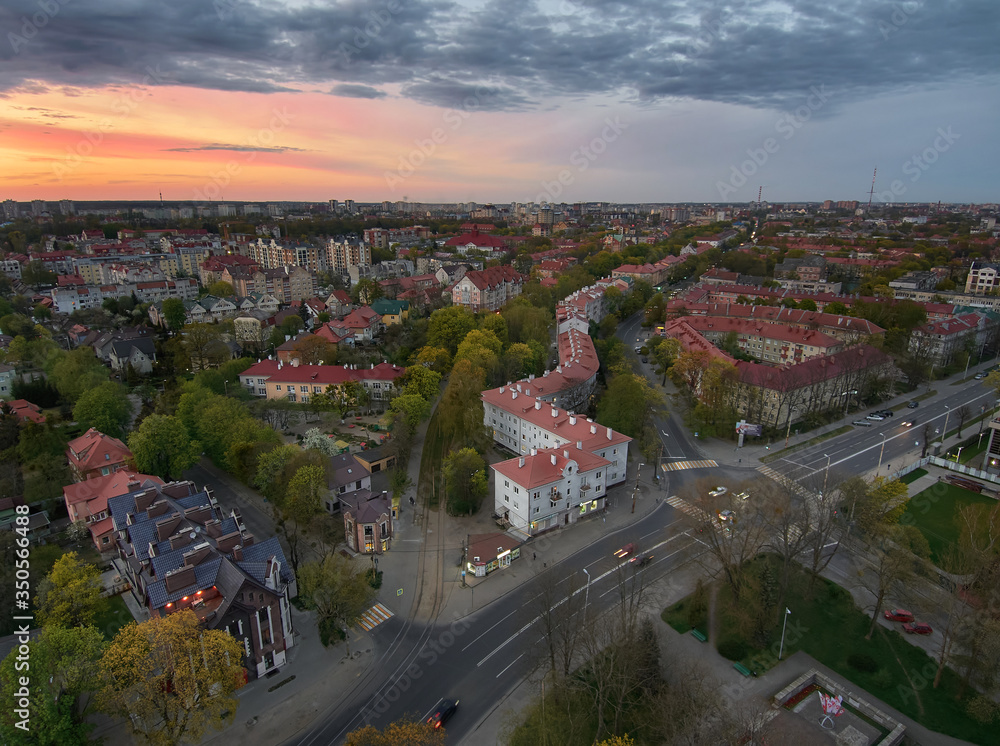 aerial view of the city Kaliningrad