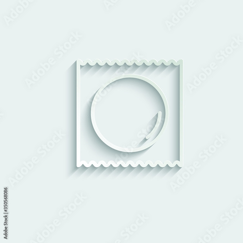 paper condom icon vector icon